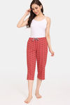 Rosaline Rural Charm Knit Cotton Capri (Pack of 2) - Red Blue — thumbnail 10